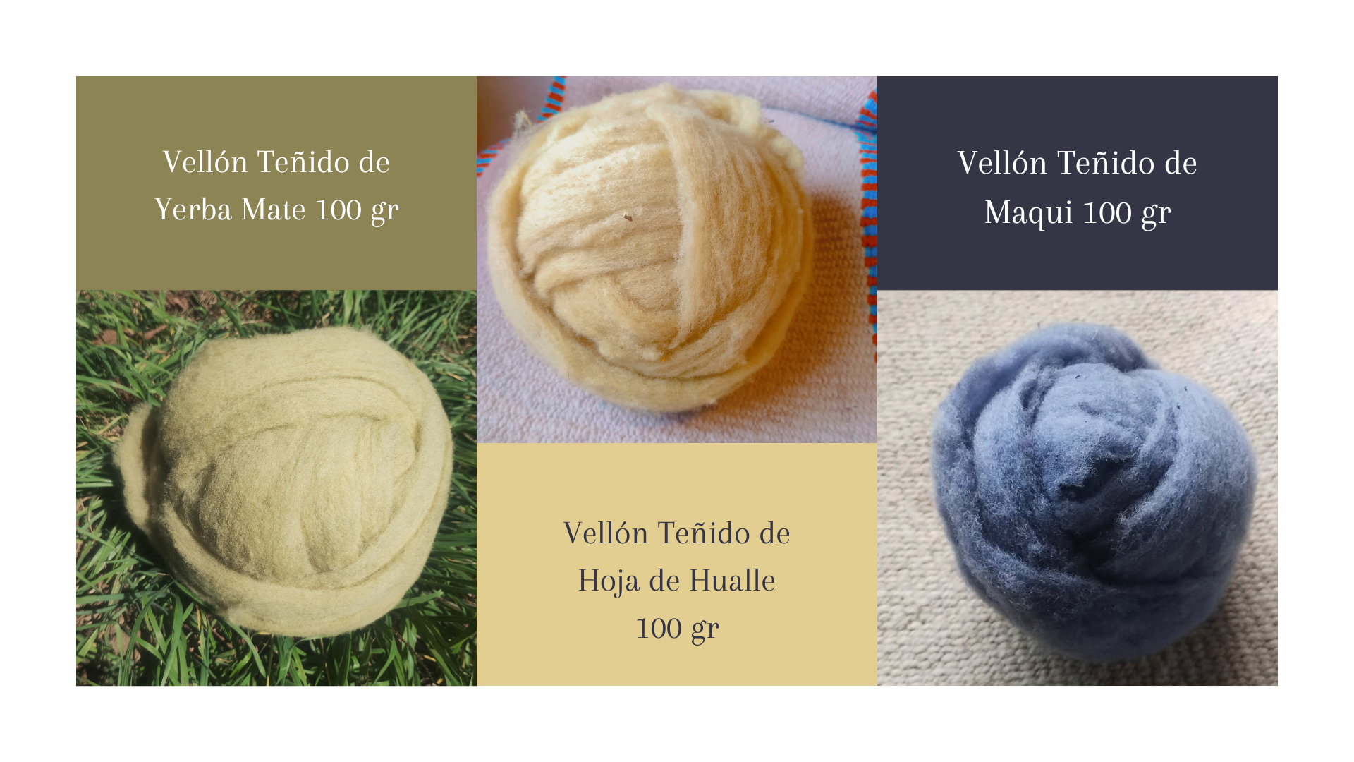 Vellones teñidos naturales